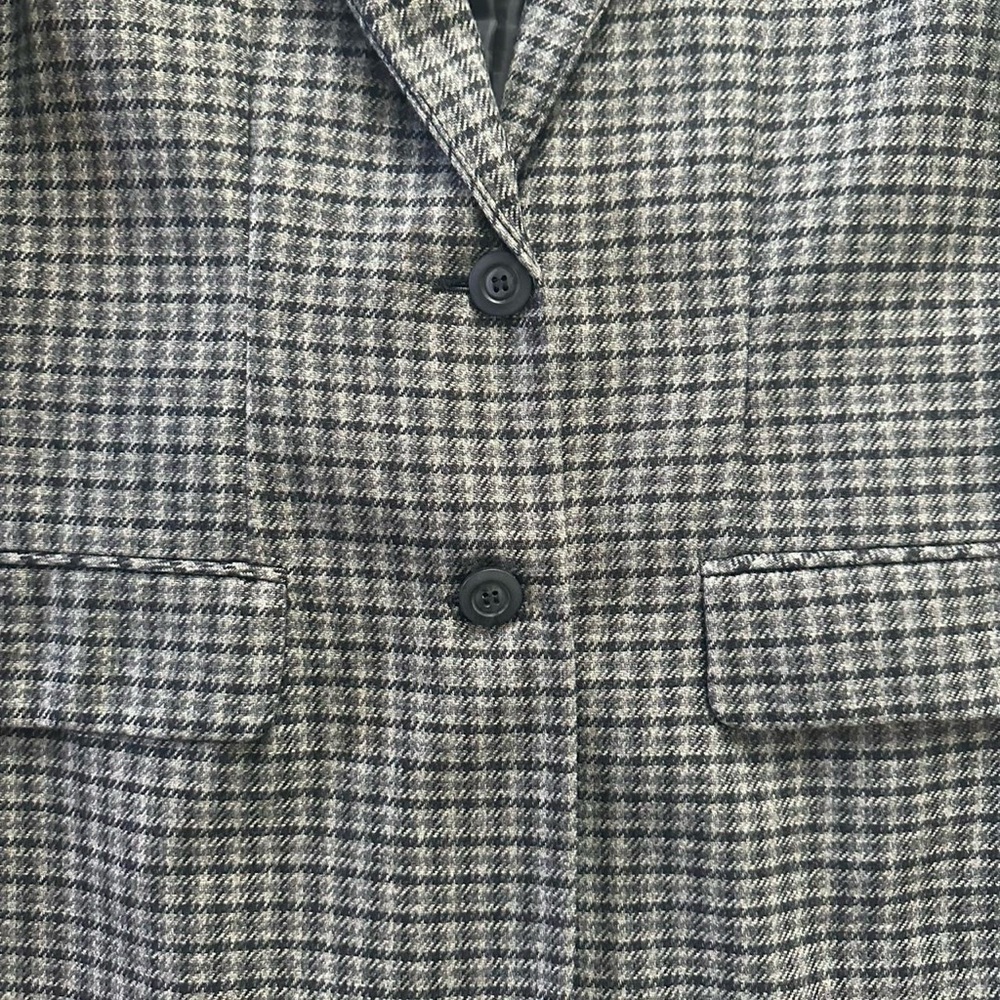 Vintage Lord & Taylor Black And Grey Plaid Petite (10) Women’s Blazer - Picture 2 of 8